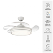 Ventilador de Techo Retráctil PHP XH258 de 42" Blanco con 6 Velocidades y Aspas Invisibles